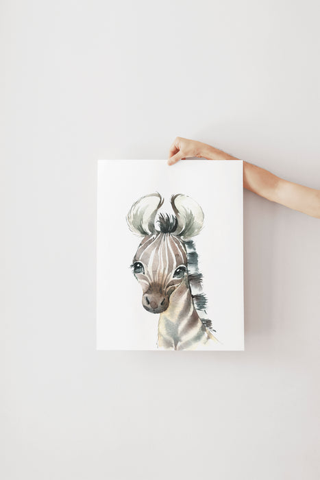 SAFARI WATERCOLOR ZEBRA