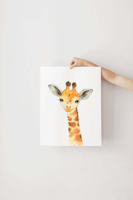 SAFARI WATERCOLOR GIRAFFE